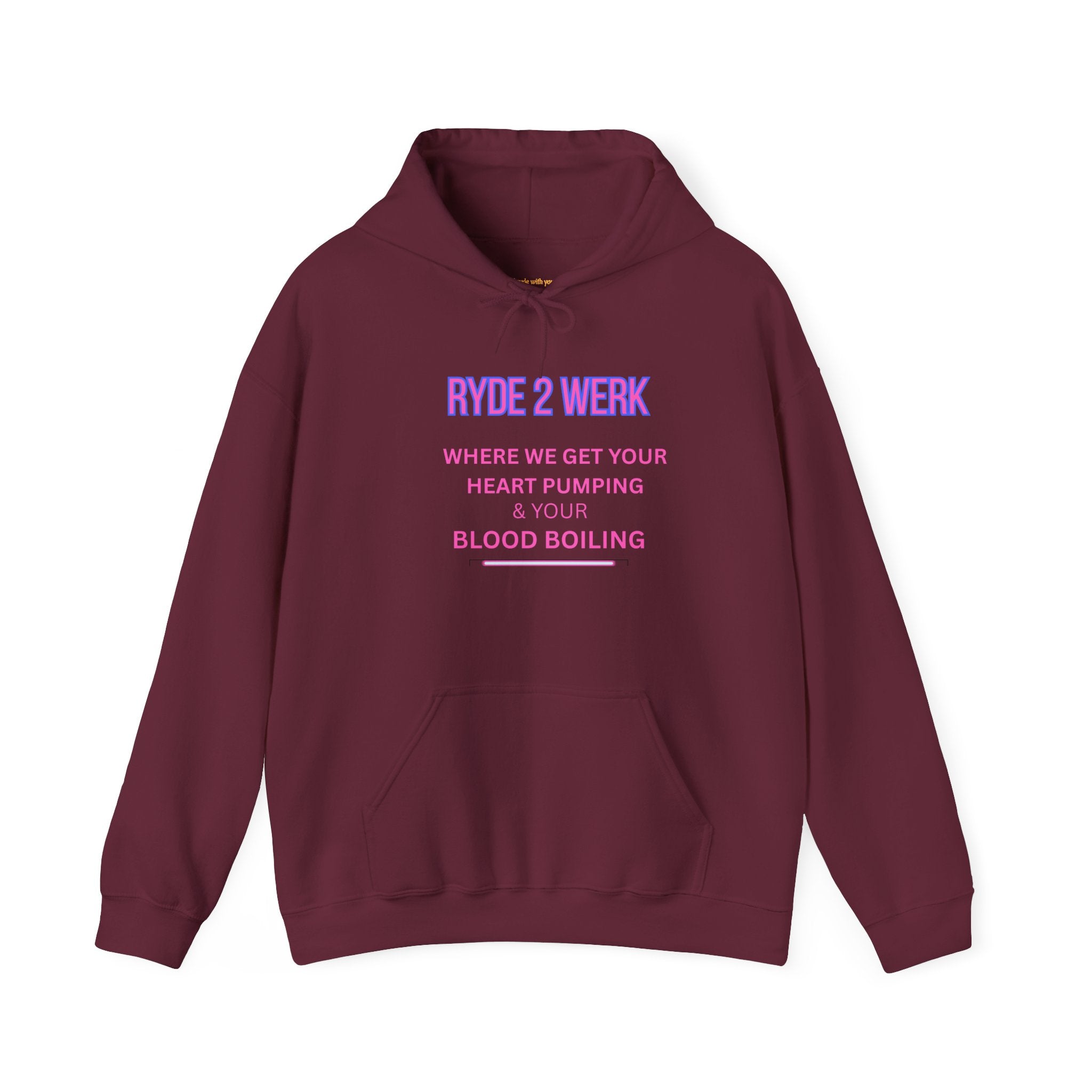 RYDE 2 WERK Official Hoodie- Heart Pumping Edition