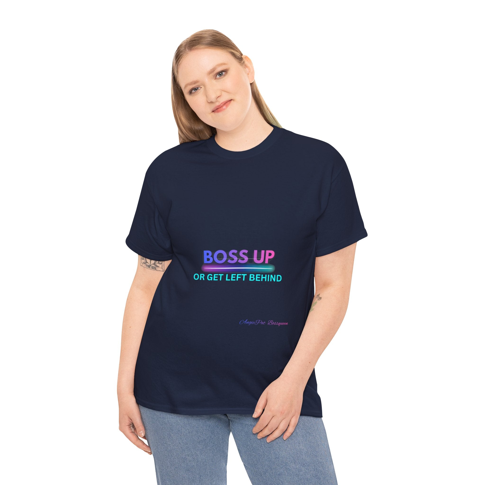 BOSS UP “Or Get Left Behind” Neon Signature Tee