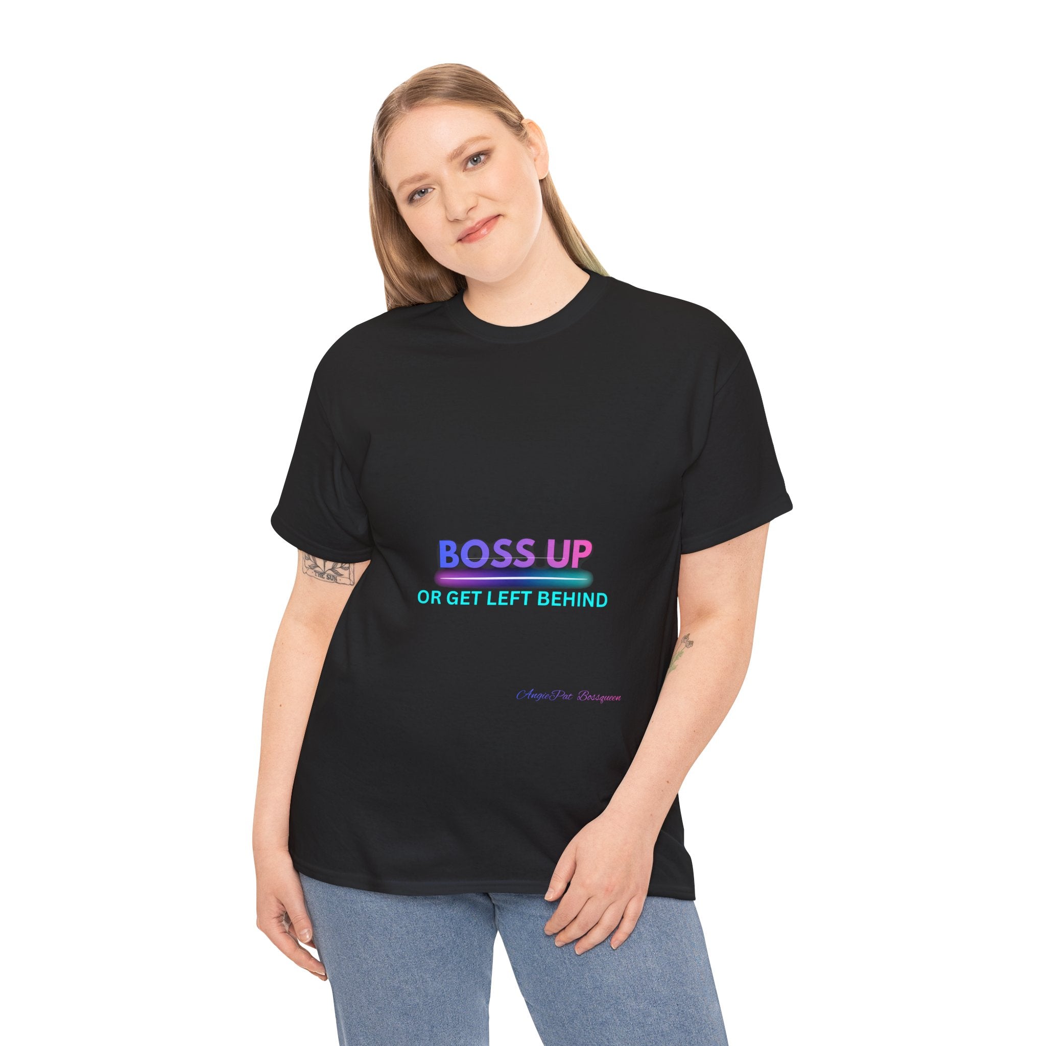 BOSS UP “Or Get Left Behind” Neon Signature Tee