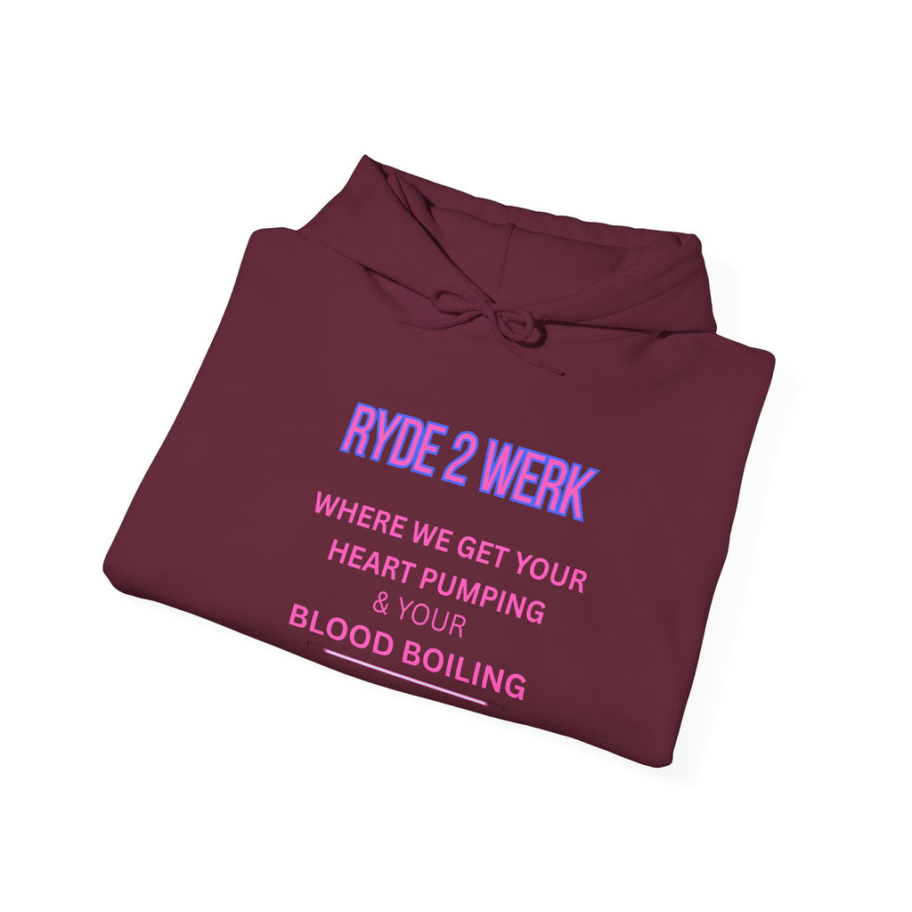 RYDE 2 WERK Official Hoodie- Heart Pumping Edition