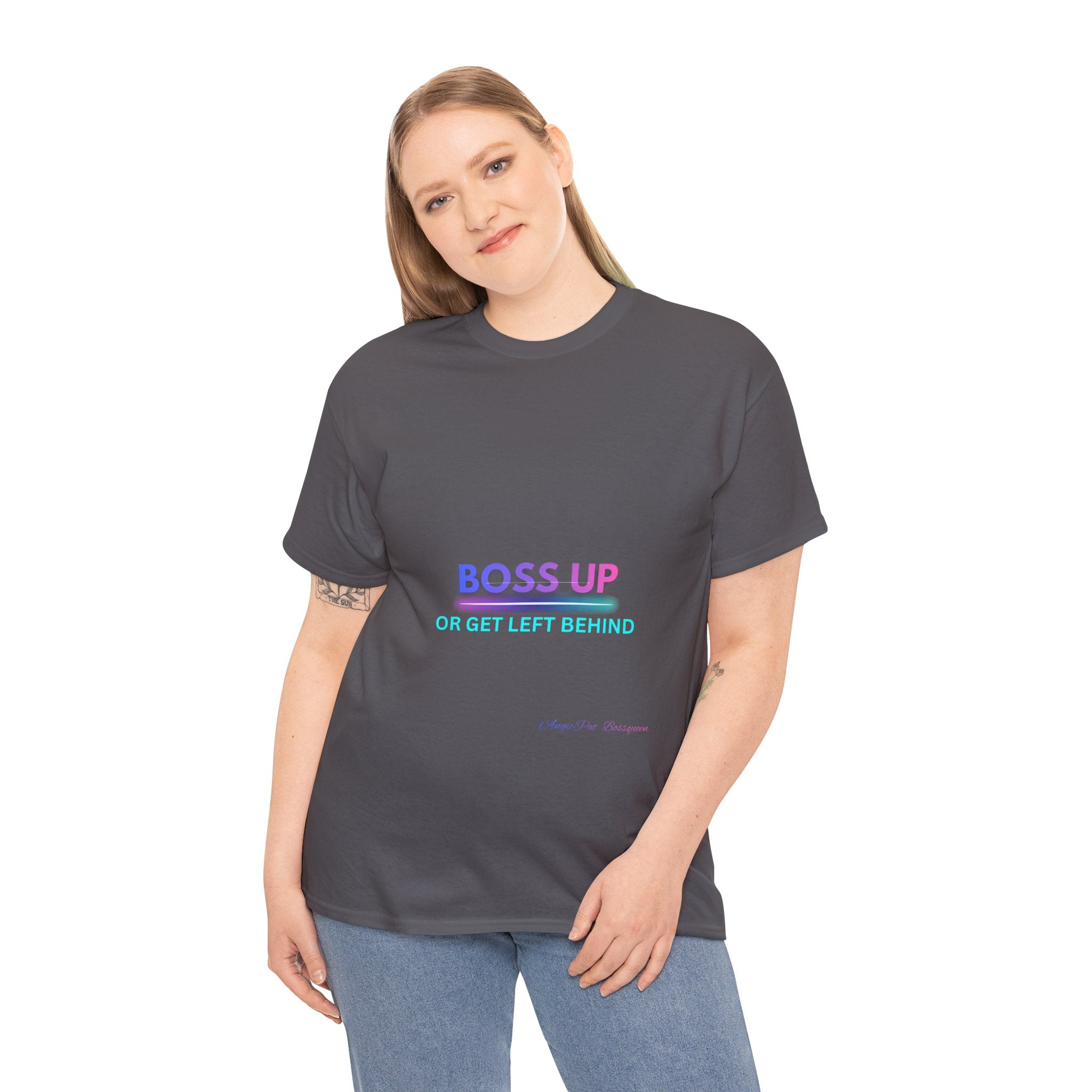 BOSS UP “Or Get Left Behind” Neon Signature Tee
