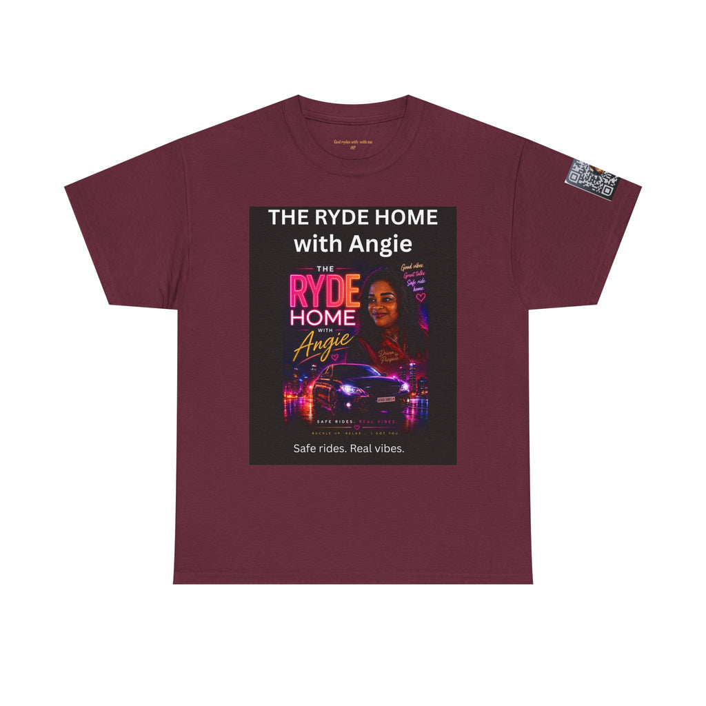 The Ryde Home with Angie T-Shirt — Radio/Podcast Host Tee